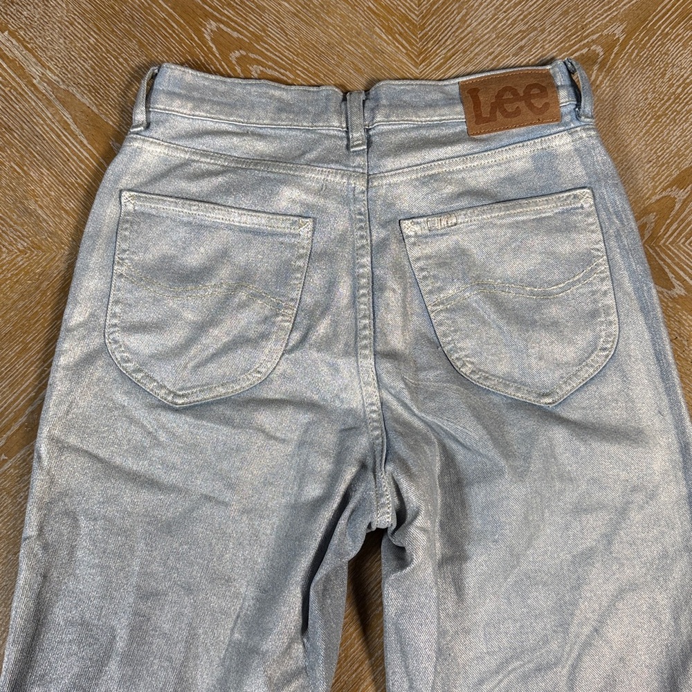 LEE High-Rise Metallic Flare Jeans 28 - Picture 9 of 15